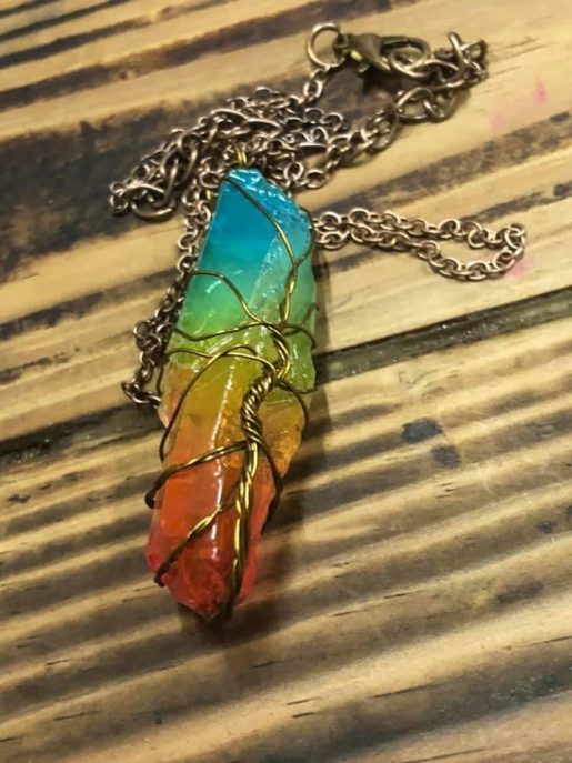 Rainbow Crystal Necklace - Image 2