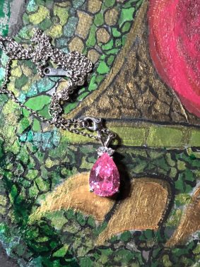 Swarovski Pink Pineapple Necklace