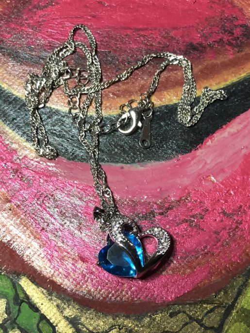 Swarovski Blue Heart Necklace