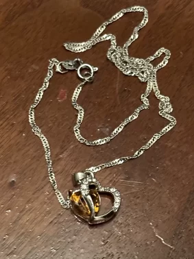 Swarovski Amber Sweetheart Necklace
