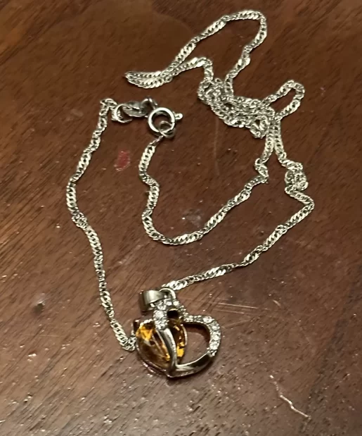 Swarovski Amber Sweetheart Necklace